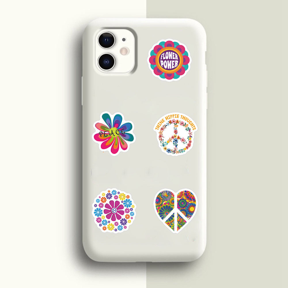 70pcs Hippie Plant Love Doodle Aesthetic Sticker Pack