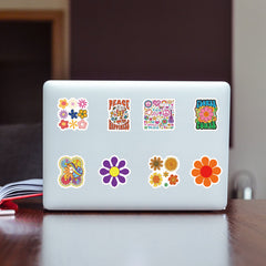 70pcs Hippie Plant Love Doodle Aesthetic Sticker Pack