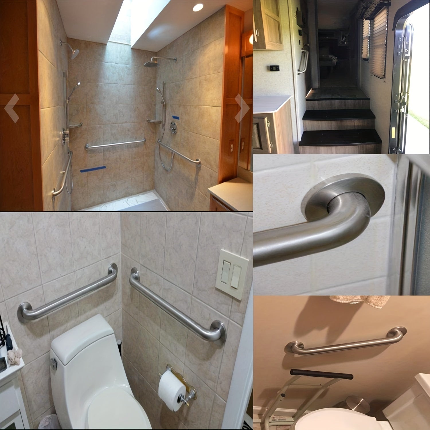 50 8 Cm Shower Grab Bar Stainless Steel Safety Hand Rail Support for Bathroom