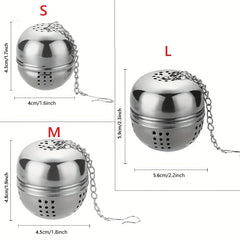 Stainless Steel Tea Ball Infuser Strainer with Chain Hook