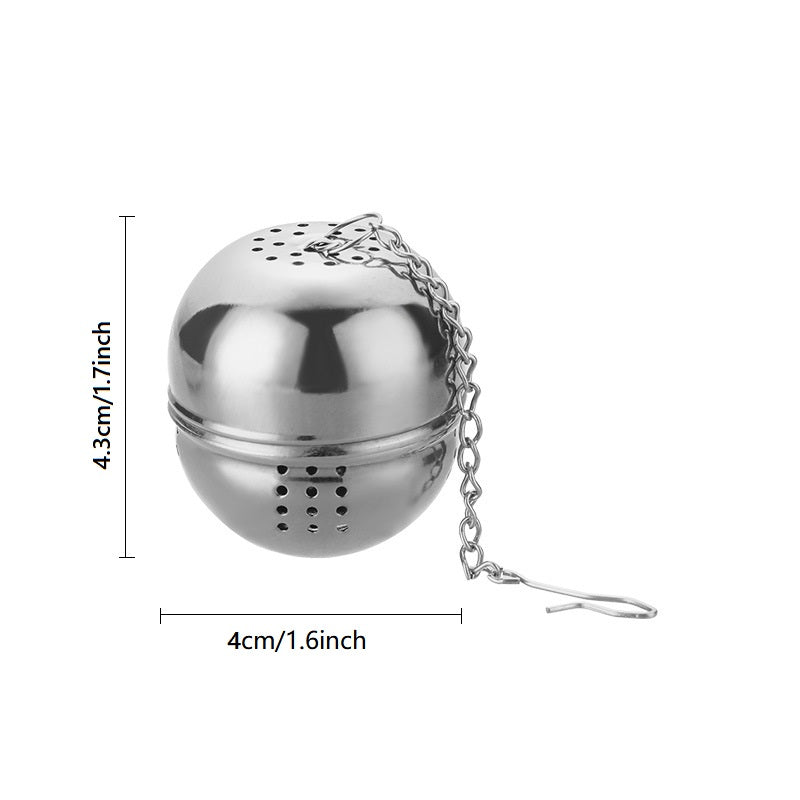 Stainless Steel Tea Ball Infuser Strainer with Chain Hook