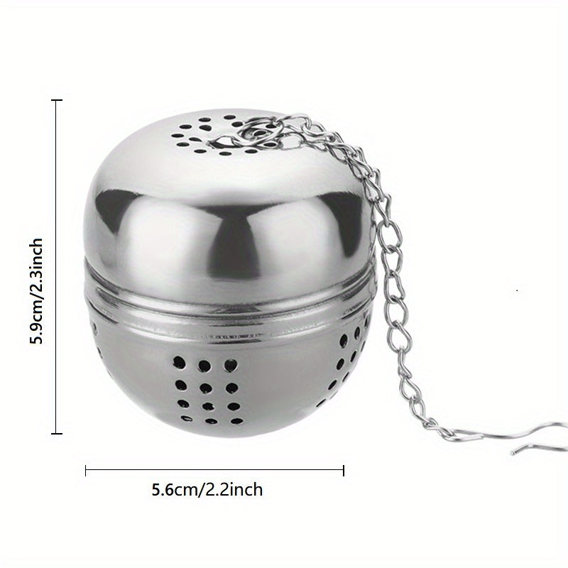 Stainless Steel Tea Ball Infuser Strainer with Chain Hook