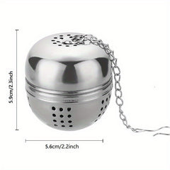 Stainless Steel Tea Ball Infuser Strainer with Chain Hook