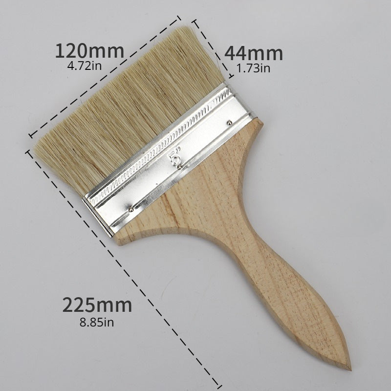 Wooden Handle Paint Brush Bristle Silk Brush Industrial Small Brush