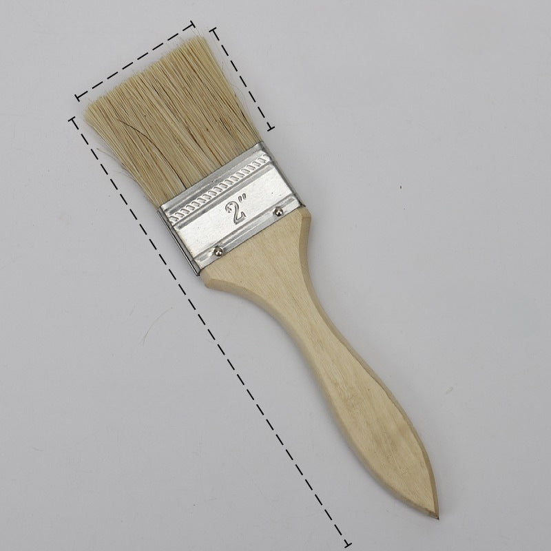 Wooden Handle Paint Brush Bristle Silk Brush Industrial Small Brush