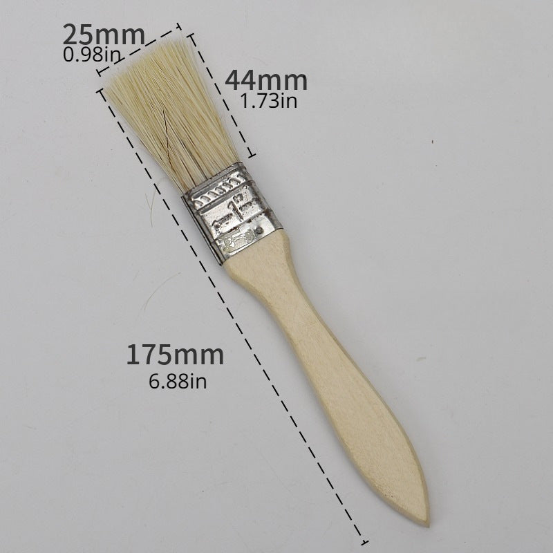 Wooden Handle Paint Brush Bristle Silk Brush Industrial Small Brush