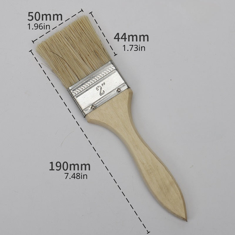 Wooden Handle Paint Brush Bristle Silk Brush Industrial Small Brush