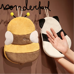 Set of 3 Absorbent Panda Bee Hand Towels