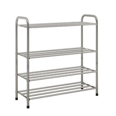 3 6 Tiers Stainless Steel Shoes Storage Rack Easy Assembled Shoe Shelf