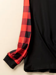  Halloween Pajama Set Women's Ghost & Plaid Tee & Pants Lounge Set