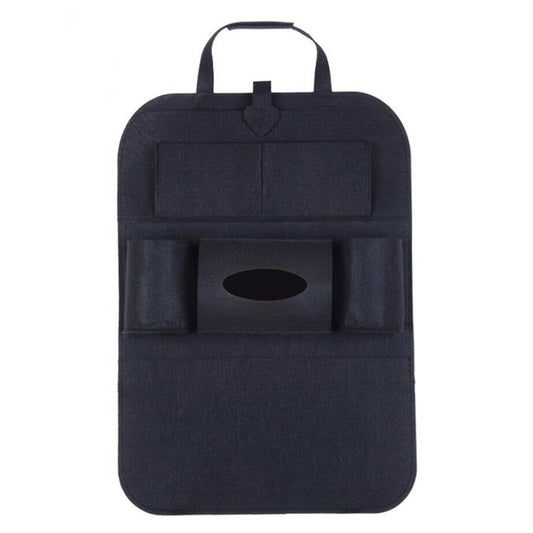 2pcs Car Back Seat Storage Bag Organizer Trunk Elastic Felt Storage Bag 6 Pocket