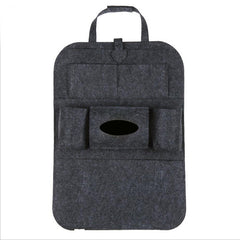 2pcs Car Back Seat Storage Bag Organizer Trunk Elastic Felt Storage Bag 6 Pocket