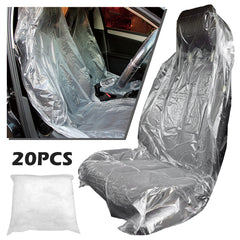 20pcs Waterproof Car Seat Covers Universal Protect Plastic Seat Covers 78x144cm