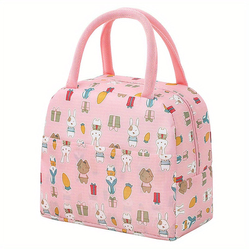 Animal Printed Insulated Lunch Box Cooler Bag for Office School Picnic Beach Cam