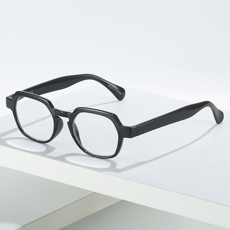Readers Spring Hinge Squared Plastic Frame Glasses For Men And Women