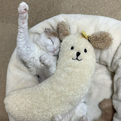 Arch Shaped Plush Dog Pillow for Cervical Spine Protection