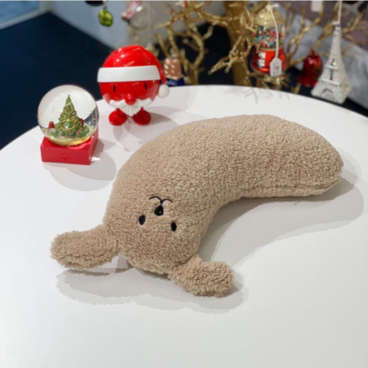 Arch Shaped Plush Dog Pillow for Cervical Spine Protection