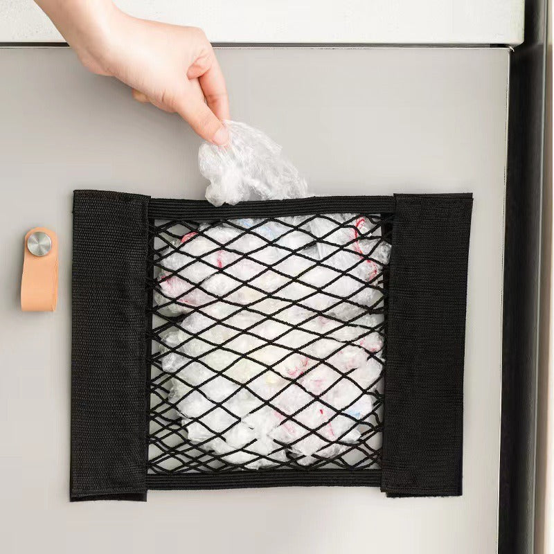 Double Layer Storage Net Bag Cabinet Door Garbage Bag Net Bag