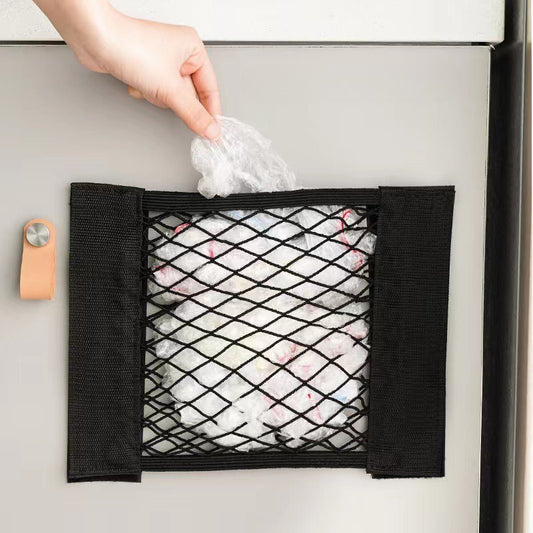 Double Layer Storage Net Bag Cabinet Door Garbage Bag Net Bag