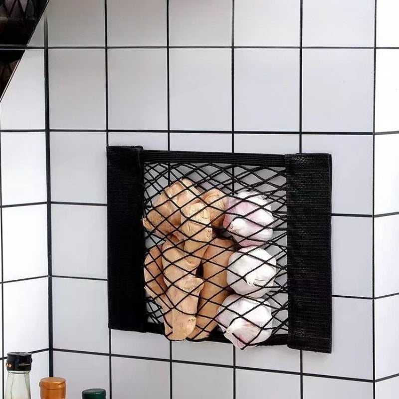Double Layer Storage Net Bag Cabinet Door Garbage Bag Net Bag
