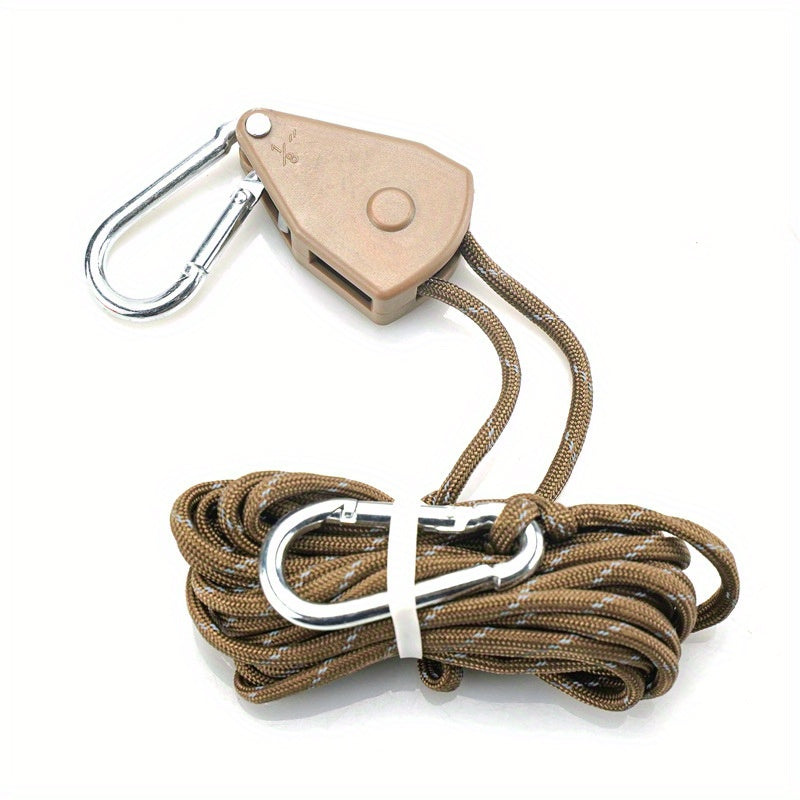 Adjustable Metal Pulley Wind Rope Canopy Buckle for Camping Tent