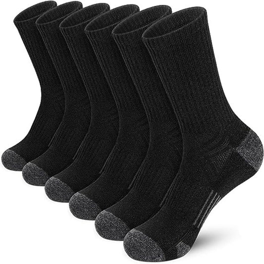 5 Pairs Men's Basketball Crew Socks for Autumn/Winter