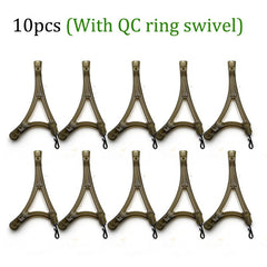 10pcs Anti Tangle Connectors Swivel Ring Fishing Rigs Tackle