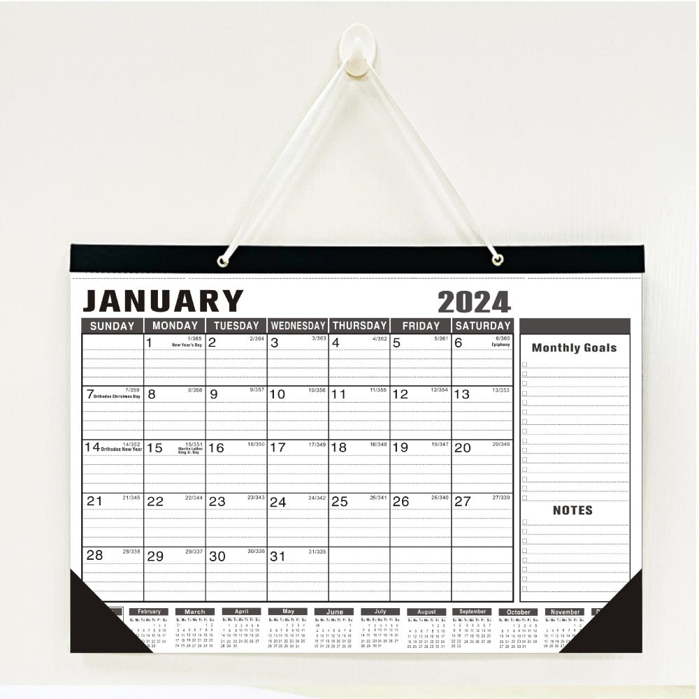 Wall Calendar Jul Dec 18 Months Schedule Paper Hanging