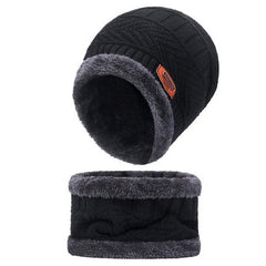 Warm Velvet Winter Beanie Hat & Scarf Set for Men and Women