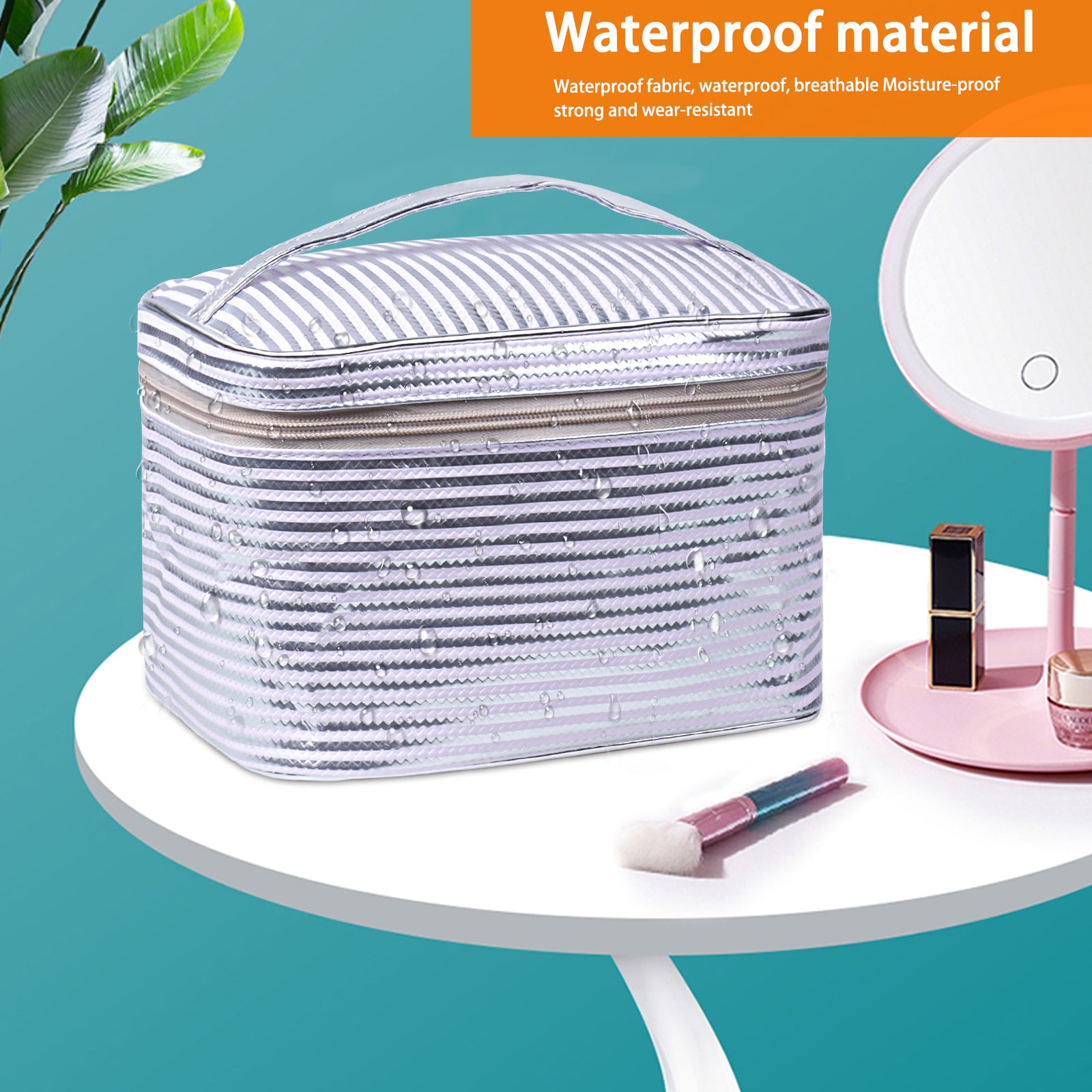 Travel Makeup Bag PVC Professional Cosmetic Cases Waterproof Organizer