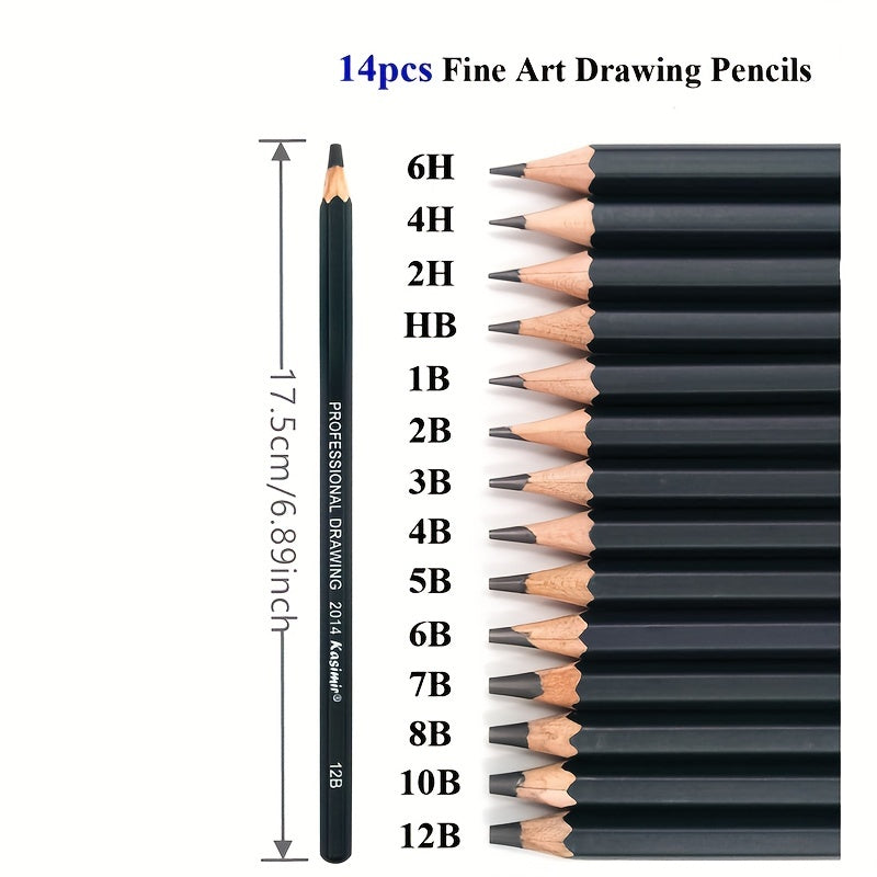 Professional Drawing Pencil Set 14pcs