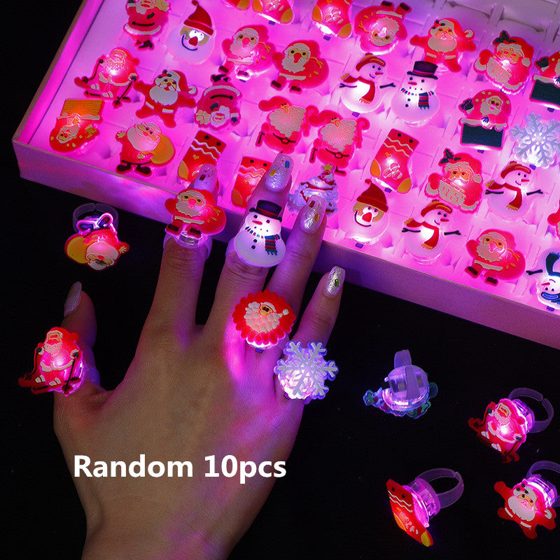 Glowing Finger Ring Brooch Necklace Watch Toys Kids Giveaways