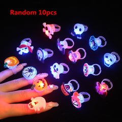 Glowing Finger Ring Brooch Necklace Watch Toys Kids Giveaways