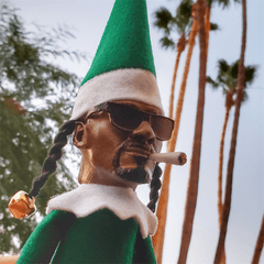 Green Christmas Hat FigureTable Decoration Hip Hop Plush Doll