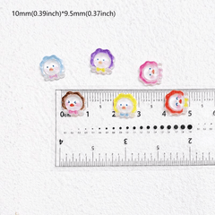 20pcs Chicken Sunflower Nail Art Charms Resin Accessories