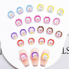 20pcs Chicken Sunflower Nail Art Charms Resin Accessories
