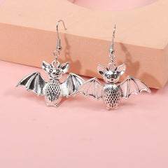 Women Halloween Jewelry Gothic Bat Skull Spider Earrings