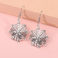 Women Halloween Jewelry Gothic Bat Skull Spider Earrings