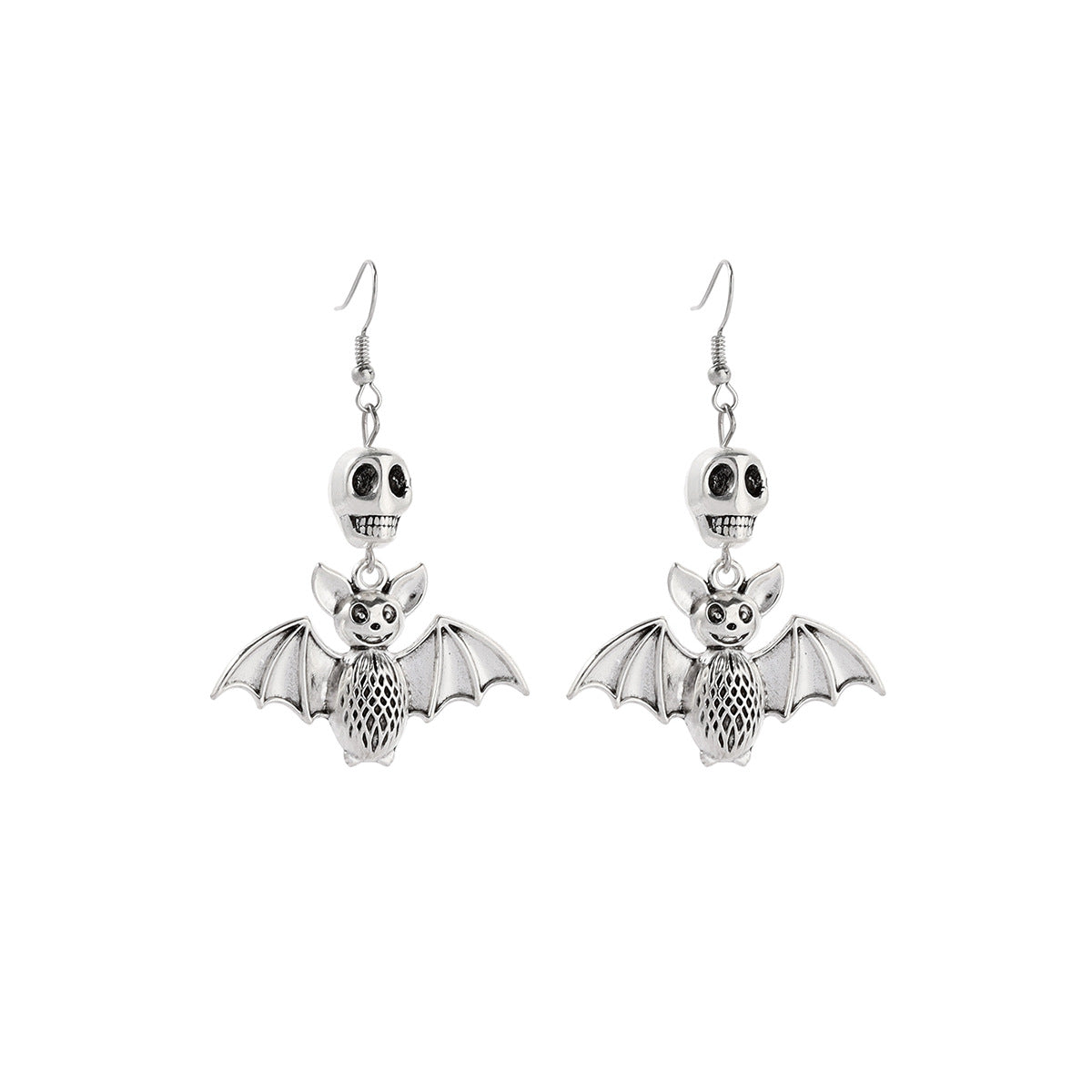 Women Halloween Jewelry Gothic Bat Skull Spider Earrings