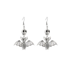 Women Halloween Jewelry Gothic Bat Skull Spider Earrings