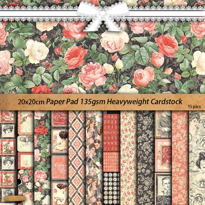 12pcs Large Size Cupid Paper Retro Insect Journal For DIY Gift