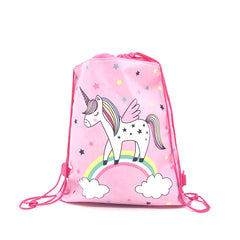 Unicorn Drawstring Bag for Girls, Travel Backpacks, Birthday Party Favors