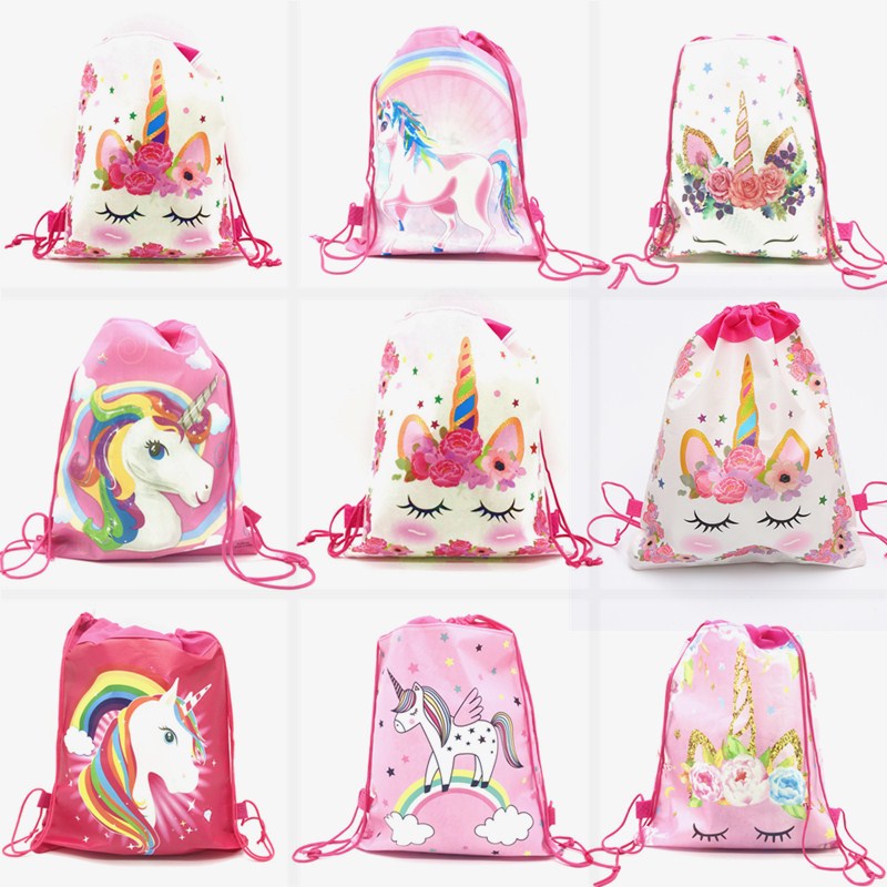 Unicorn Drawstring Bag For Girls Travel Storage Bag