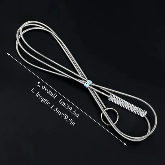 1pc Stainless Steel Spiral Washing Brush for Refrigerator Washer