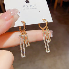 Geometric Earrings Rhinestone Inlaid Earrings