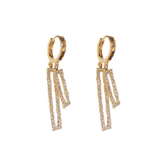 Geometric Earrings Rhinestone Inlaid Earrings