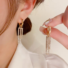 Geometric Earrings Rhinestone Inlaid Earrings