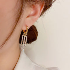 Geometric Earrings Rhinestone Inlaid Earrings