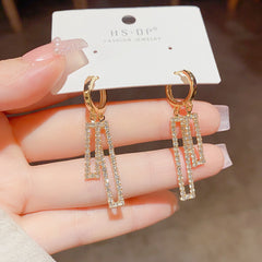 Geometric Earrings Rhinestone Inlaid Earrings