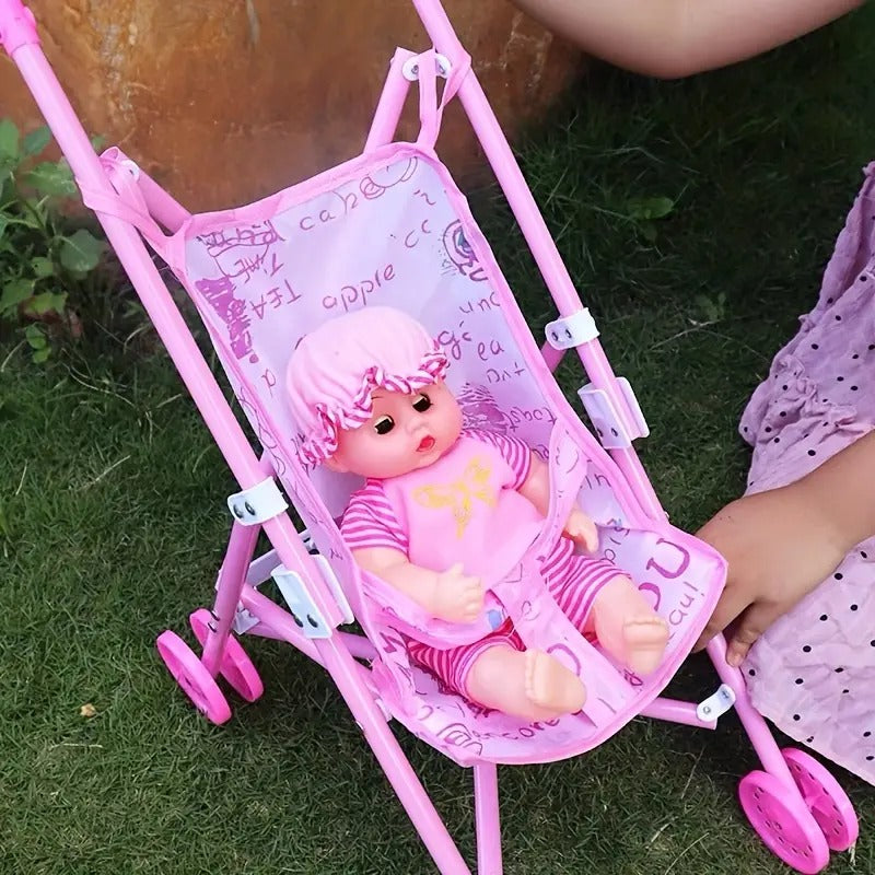 Adorable Handcart Toy Trolley Girl's Home Simulation Folding Cart